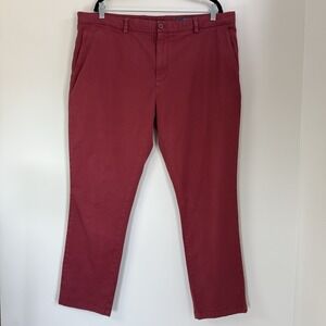 Vineyard Vines Breaker Pants Spandex Slim Stretch Golf‎ Red Men's Size 40x30